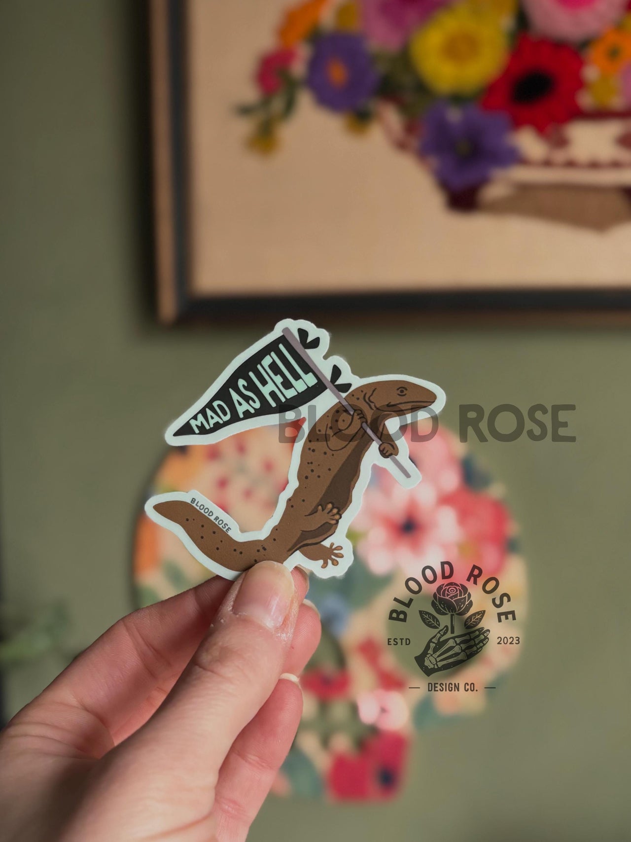 "Mad as Hell Hellbender" Vinyl Sticker