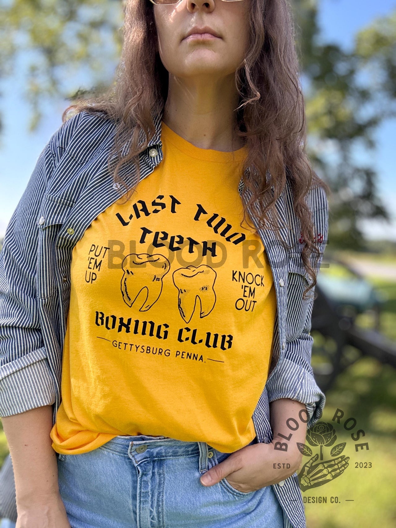 Last Two Teeth Boxing Club Civil War Gettysburg PA hand screen printed