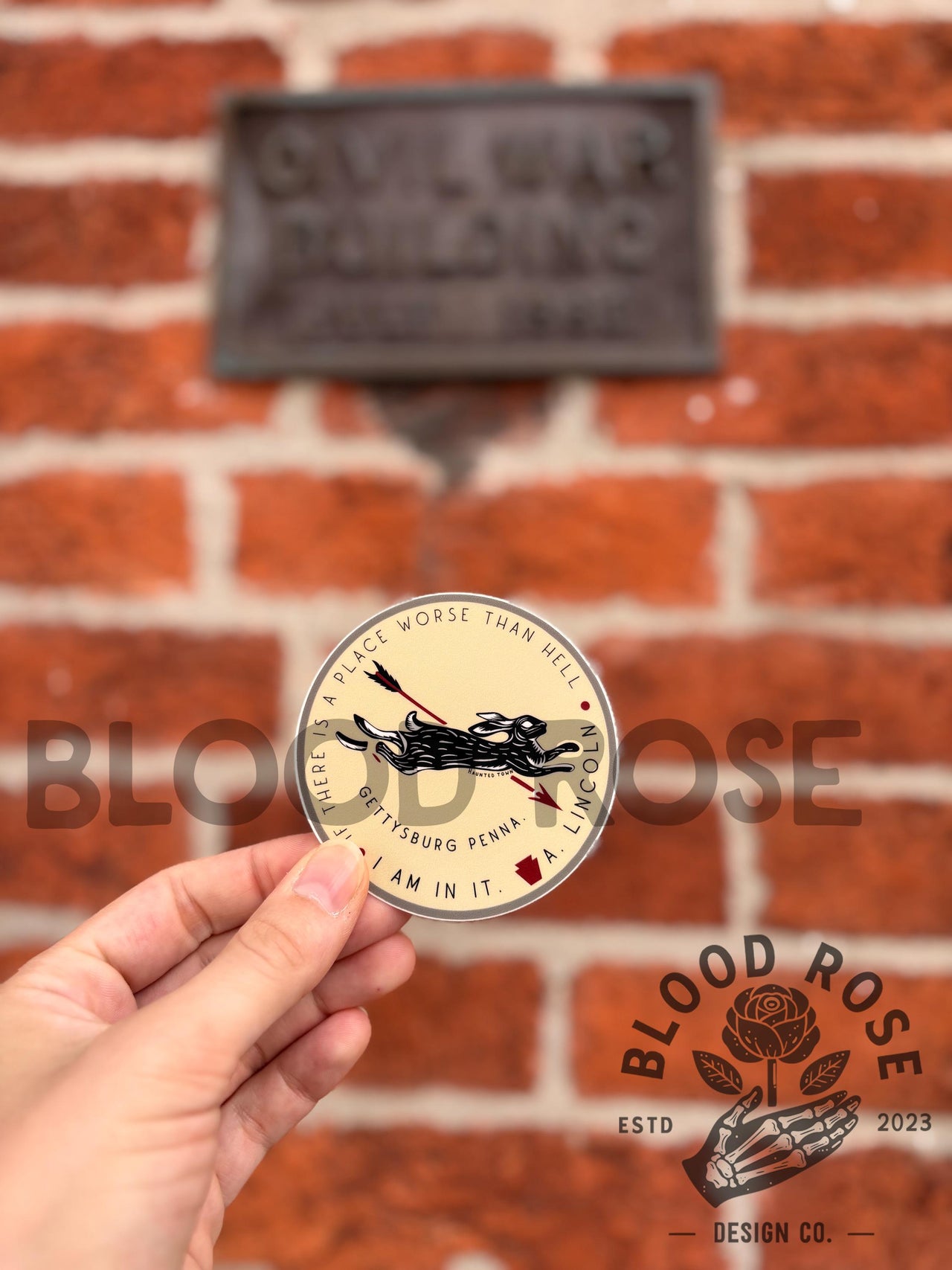 If There is a Place Worse Than Hell Vinyl Sticker Abe Lincoln Quote